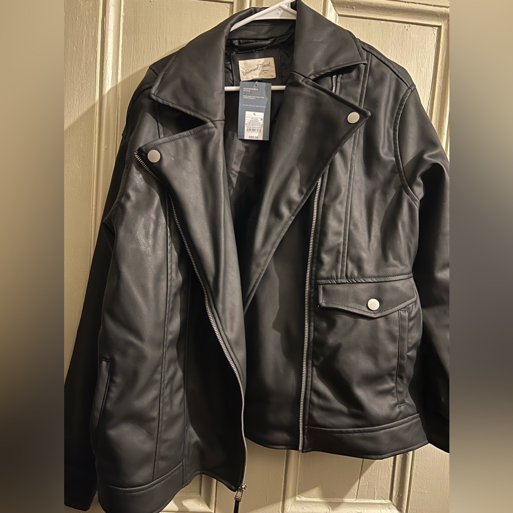 Target Universal Thread Black Leather Jacket - Picture 4 of 4